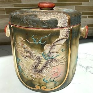 Antique Japanese Ceramic Ice Bucket